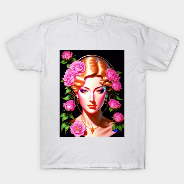 Young Agatha Christie Everywhere Flower T-Shirt by Zachariya420
